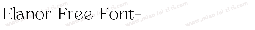 Elanor Free Font字体转换